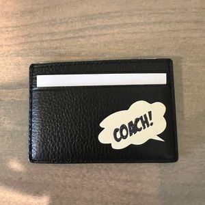 Authentic Coach x Marvel card case, NWT.